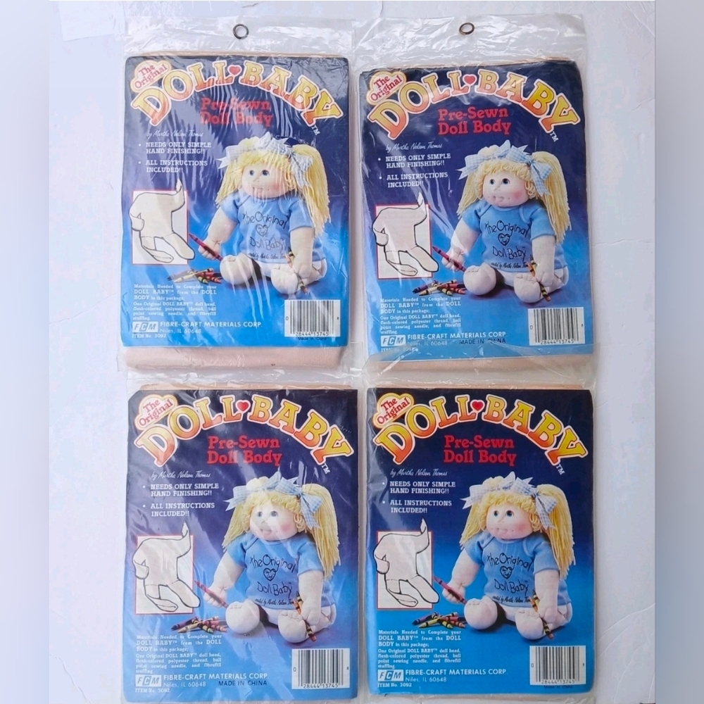 Fibre Craft Doll Baby Body Lot of 4  by Martha Thomas Pre-Sewn Instructions 3092